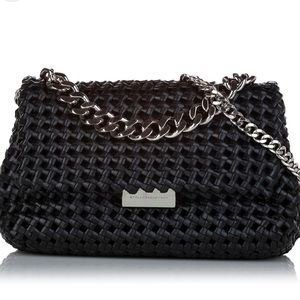 Stella McCartney Weave Chain Faux Leather Becks Shoulder Crossbody Flap Bag